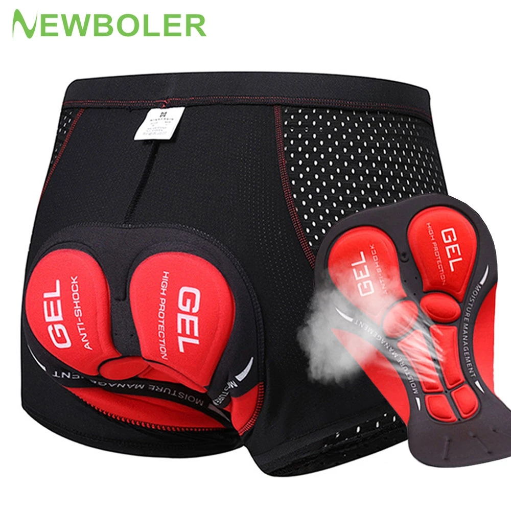 Padded Cycling Shorts 5D Gel - NEWBOLER Ciclismo Shorts Malha Respirável Ciclismo