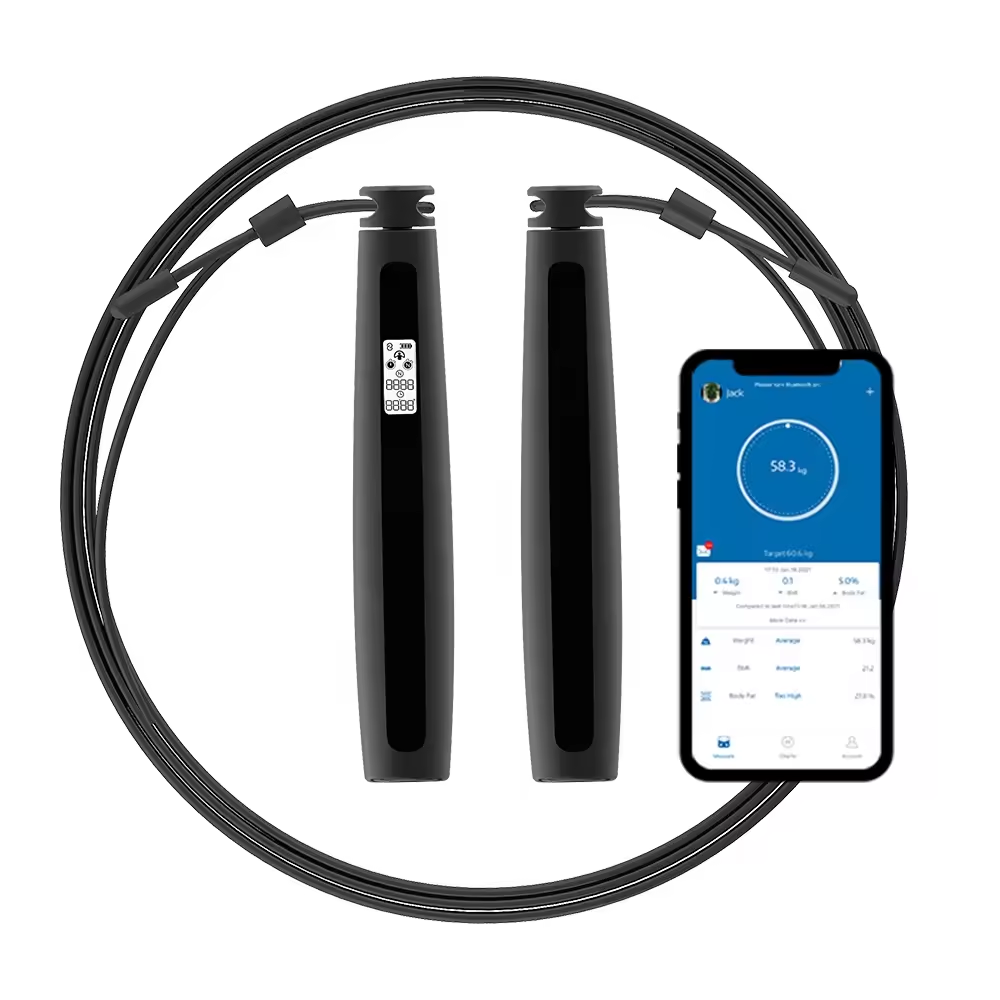 Smart Jump Rope Digital Counter - Corda de salto inteligente para fitness,