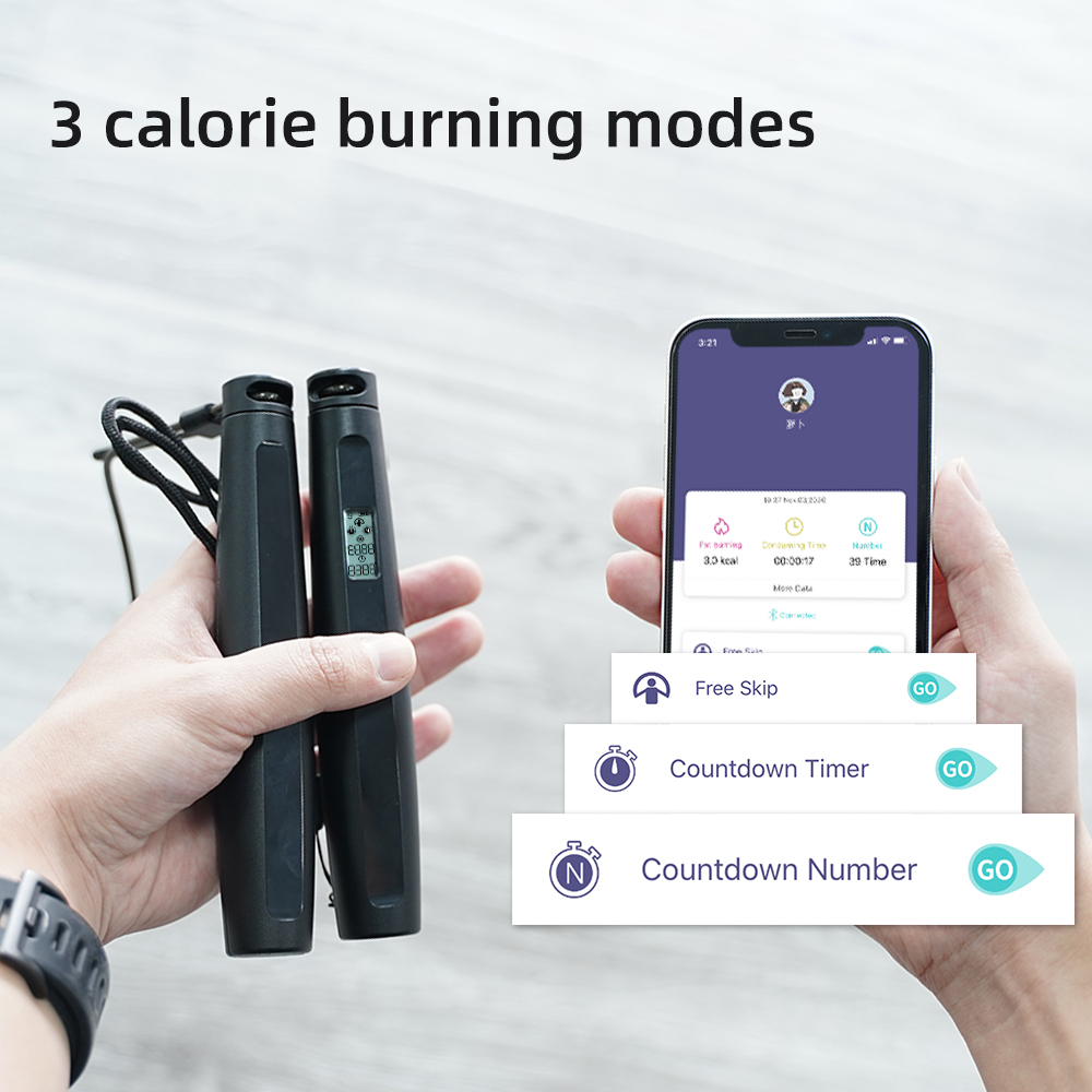 Corda de salto inteligente par - Smart Jump Rope Digital Counter avaliação e preço